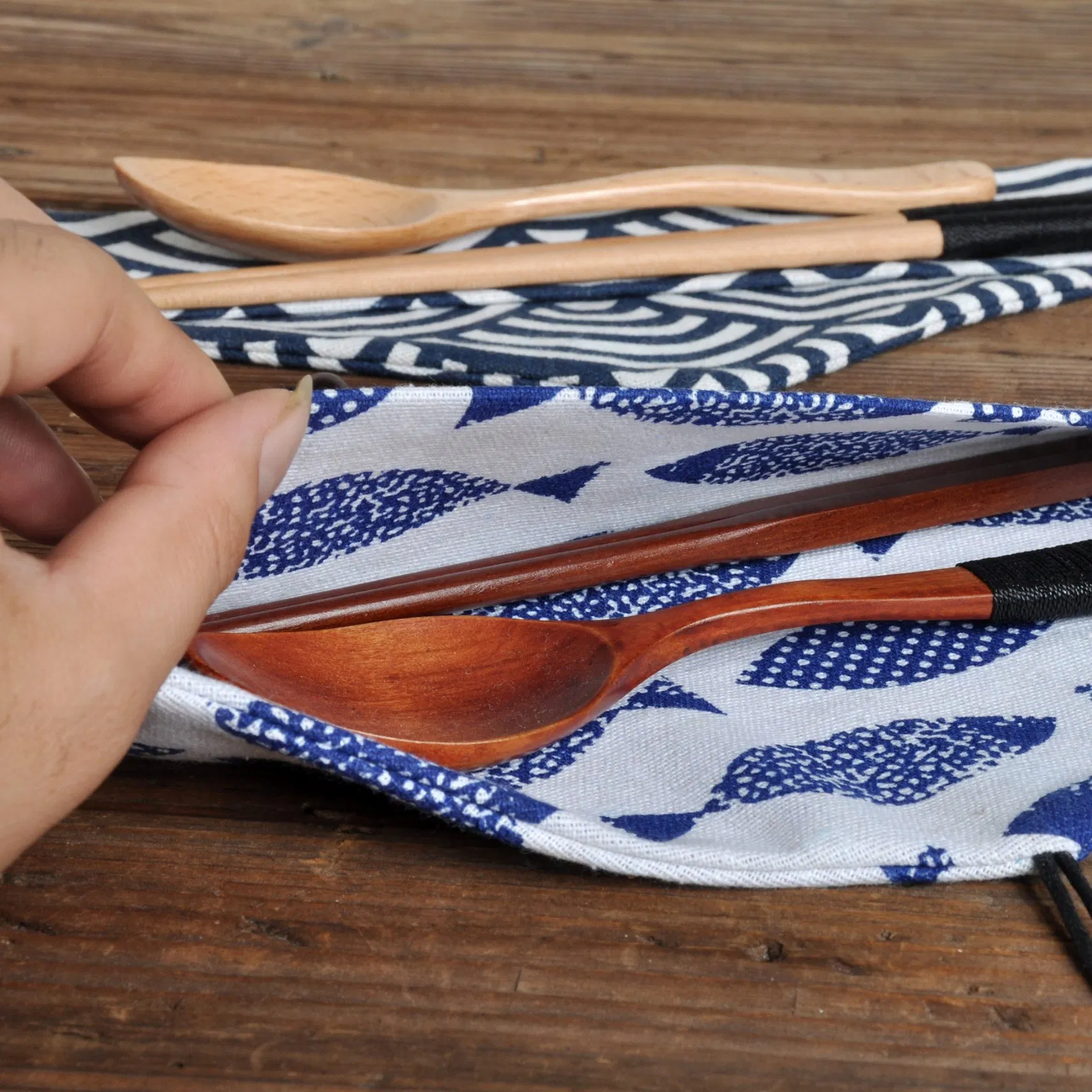 Simple Style Creative Cotton Bag Bundle Pocket Cutlery Storage Bag