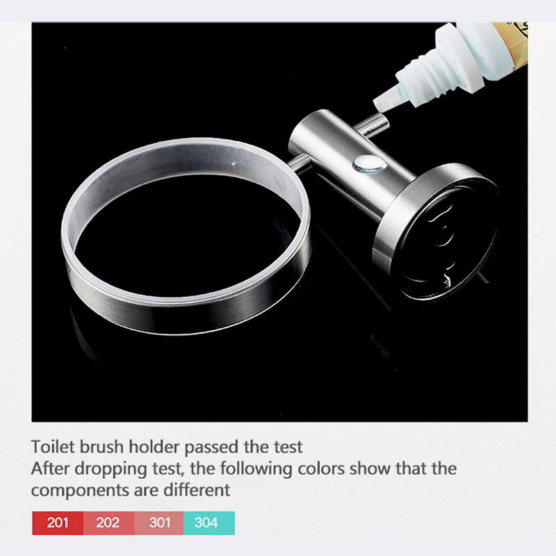 Настенный держатель для ершика из нержавеющей стали 304 со стеклянным стаканом