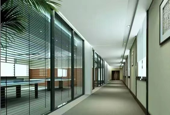 Office Aluminum Glass Partition with Blinds