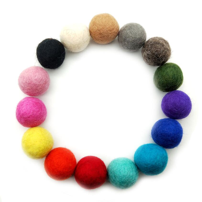 Eco-Friendly Handmade Multicolor Wool Felt Balls Colourful Wool Balls Felt Balls for Creative Craft Decoration