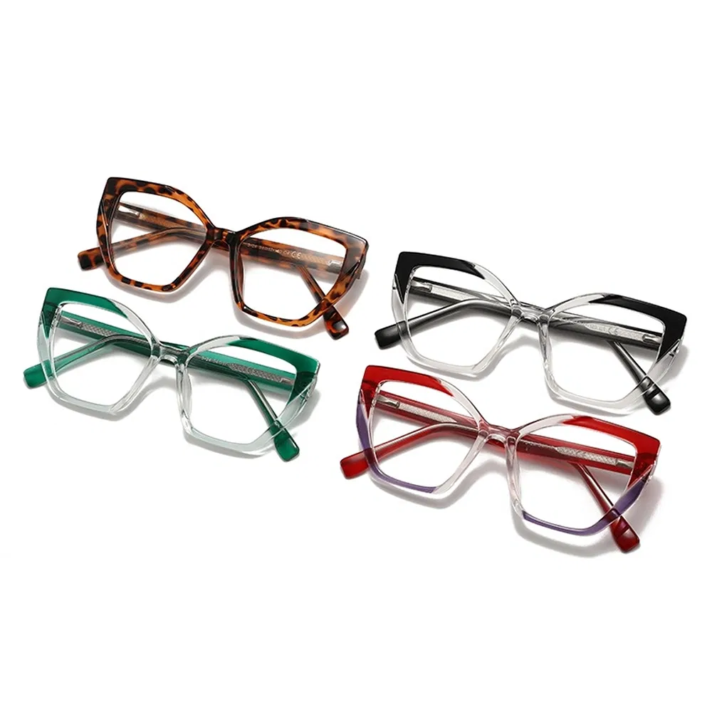 Spring Hinge Acrylic AC Lens Material Colorful Small Reading Glasses for Women