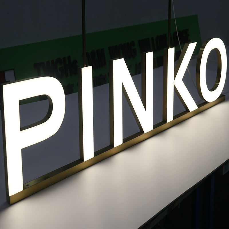 LED 3D Letters Business Sign Logo Signage Outdoor Metal Shop Store Frontlit Acrylic Channel Luminous Letter Advertising Sign