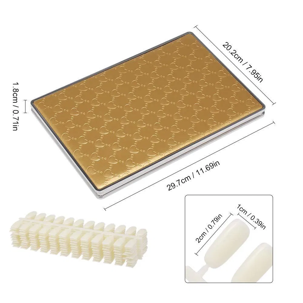 Nail Art Color Manicure Board Electroplated Frosted Texture Nails Oil Glue Color Card Book Decoration Box