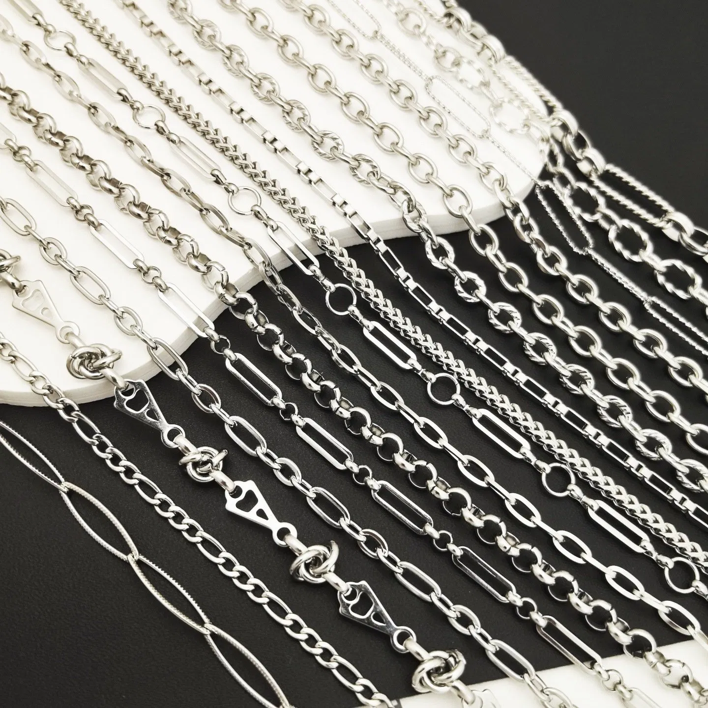 Factory Wholesale Multi Size Stainless Steel 1.5/2/2.4/3/4mm Ball Chain Necklace Beaded Chain