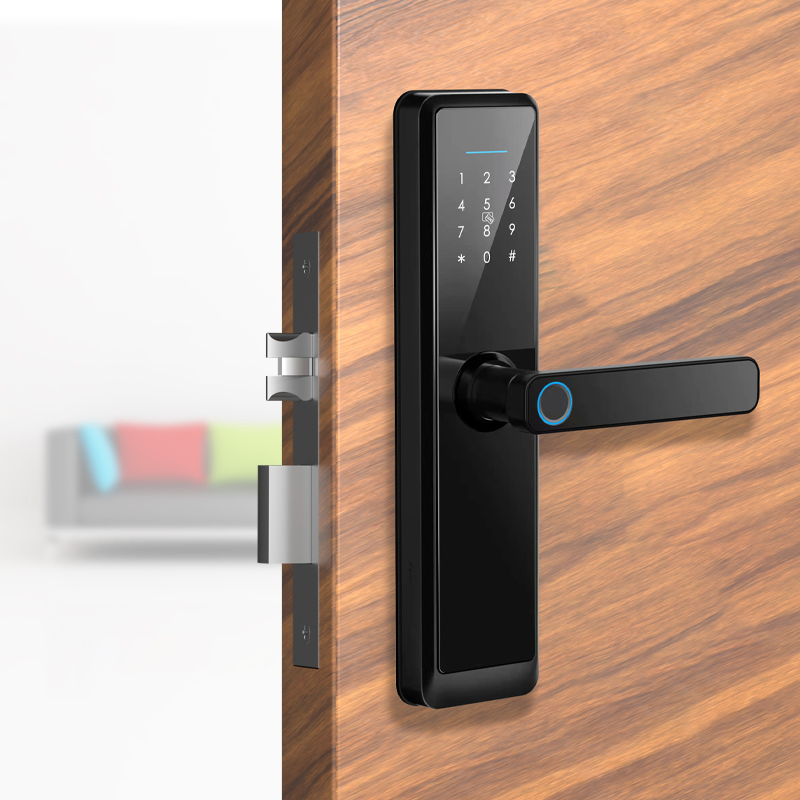 Wholesale Tuya WiFi Intelligent Smart Lock with 5050 Mortise on Wooden Door