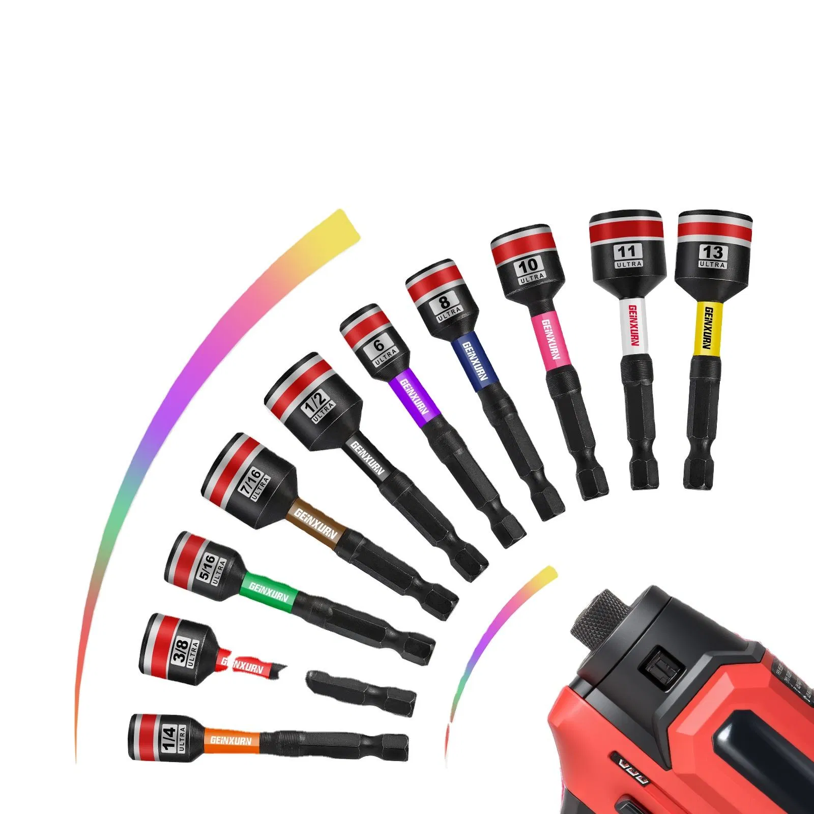 Магнитный набор гайковертов SAE и метрических