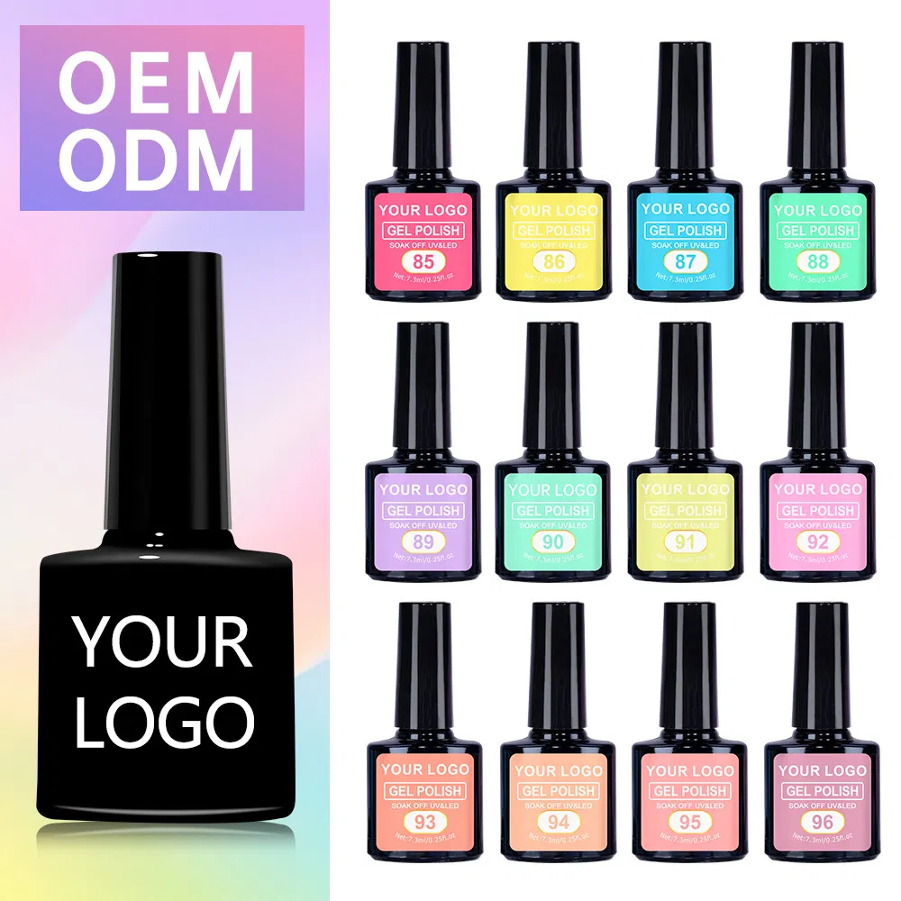 OEM Nail Polish Pure Black White Phototherapy Glue Gel Art Nail