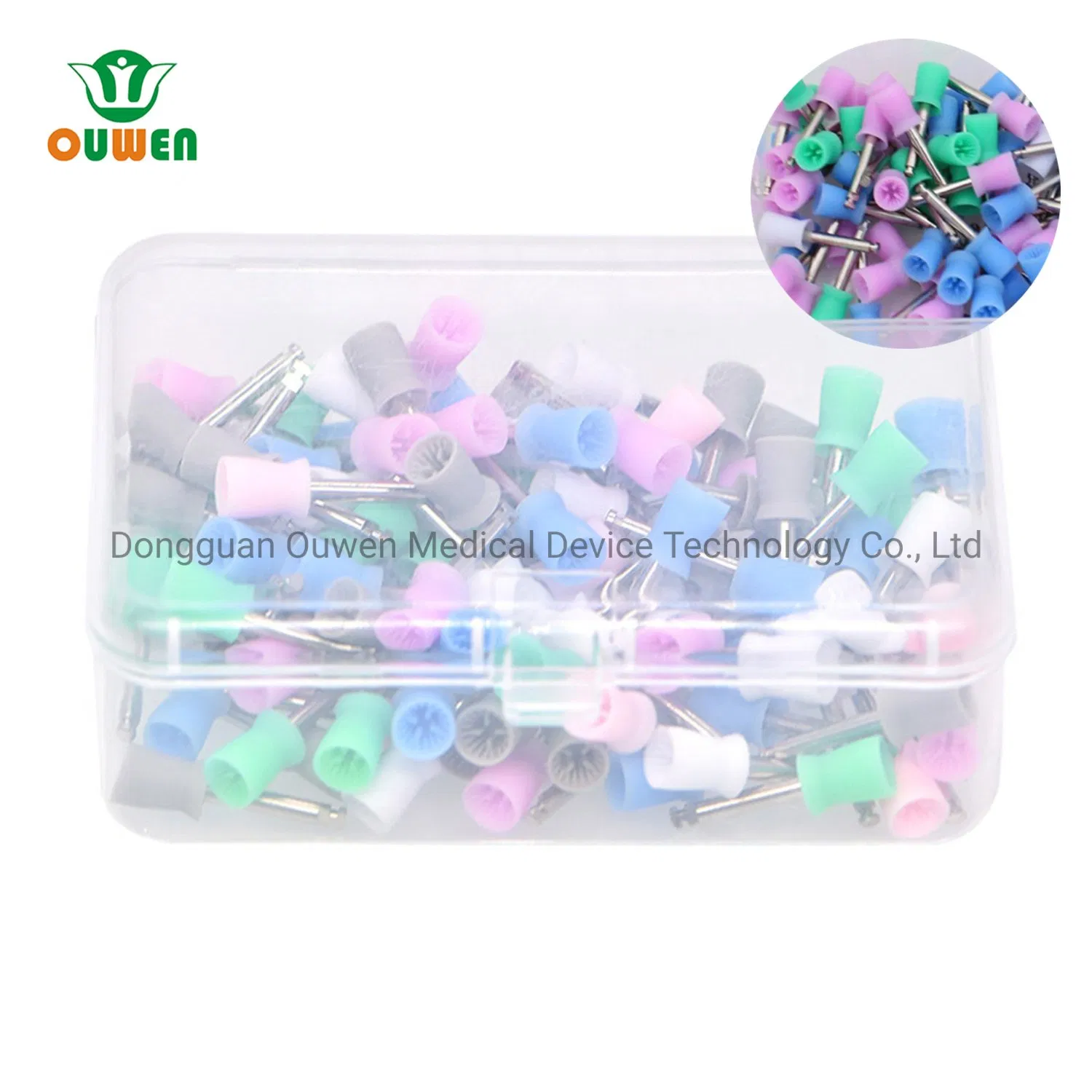 Dental Latch Type Rubber Tooth Polishing Prophy Cup for Low-Speed-Handpiece-Oral-Hygiene