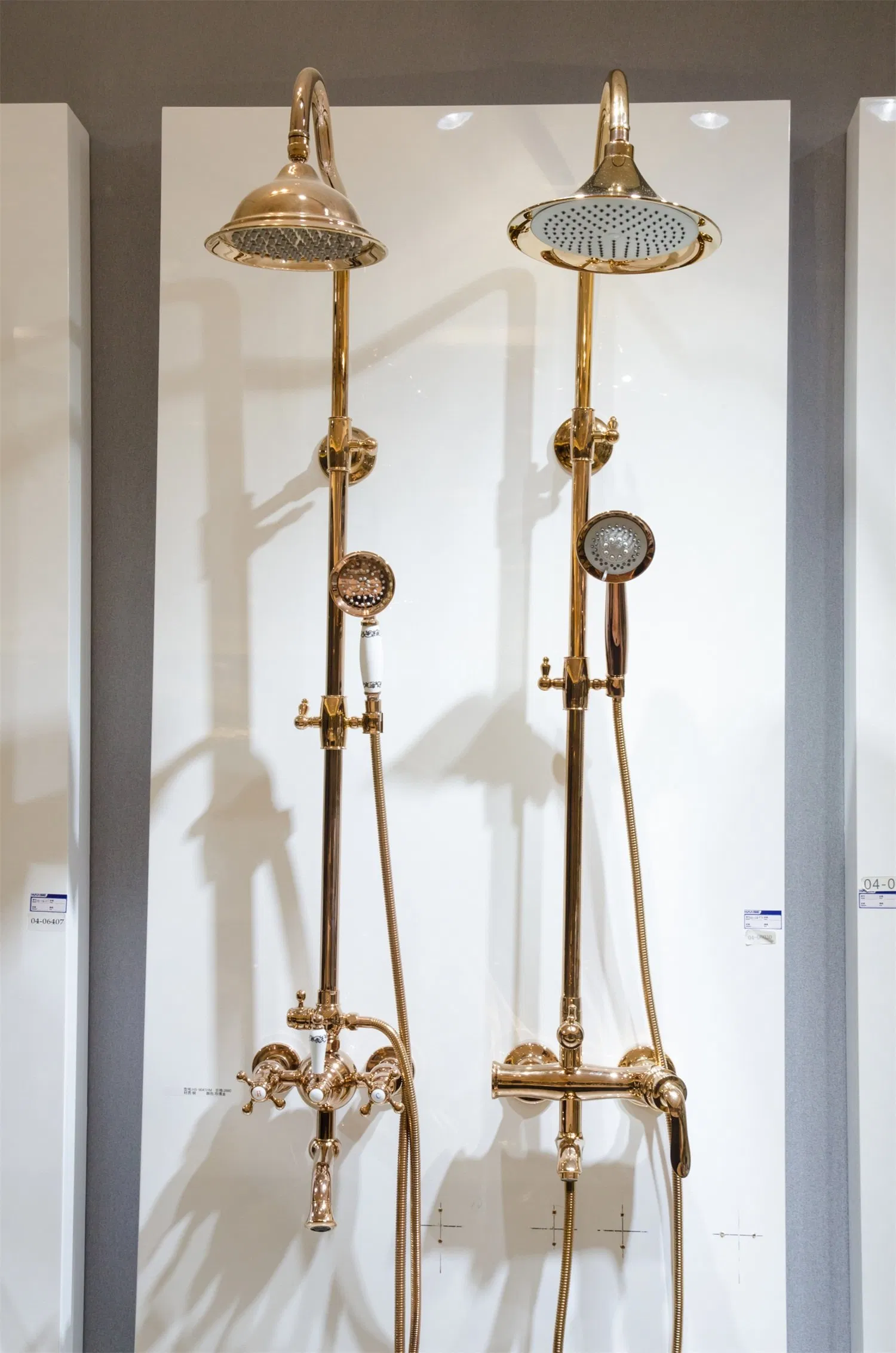 Modern Overhead Hot Cold Bathroom Shower Faucet Set Rose Gold