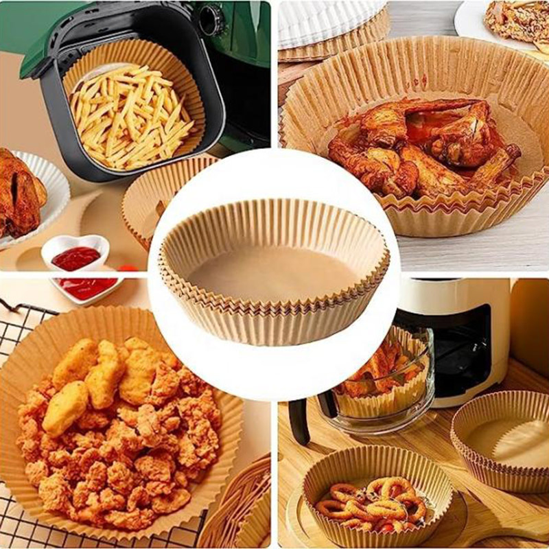 Premium 100-Pack Parchment Paper Air Fryer Liners for Easy Cooking