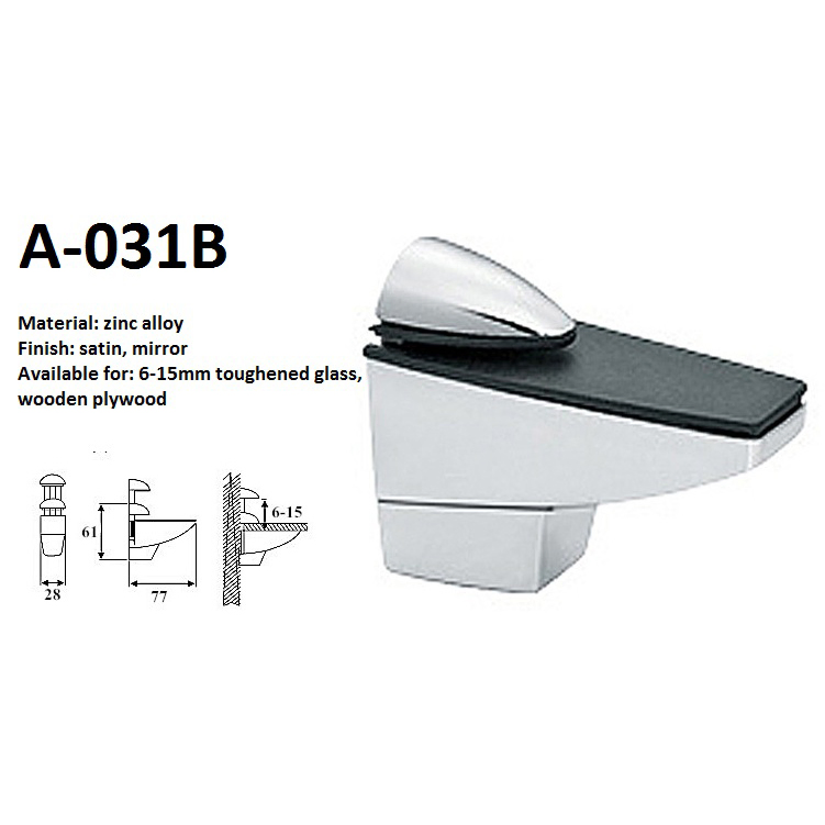 Keyi Metal a-031b Glass Hardware Glass Clamp Series Medium-Size Curved Glass Clamp