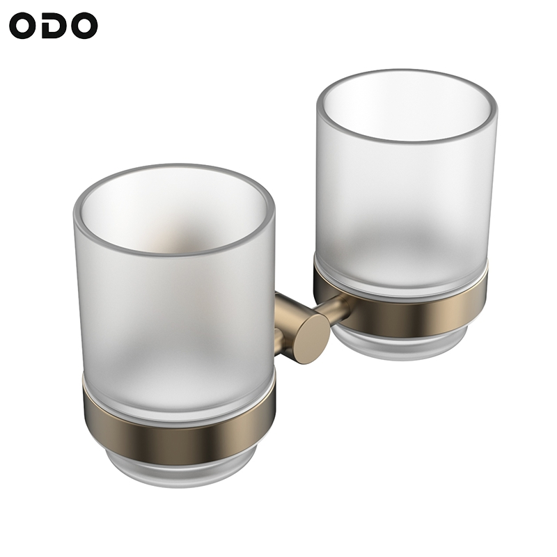 Держатель для стаканов Odo Champagne Gold с двумя стаканами