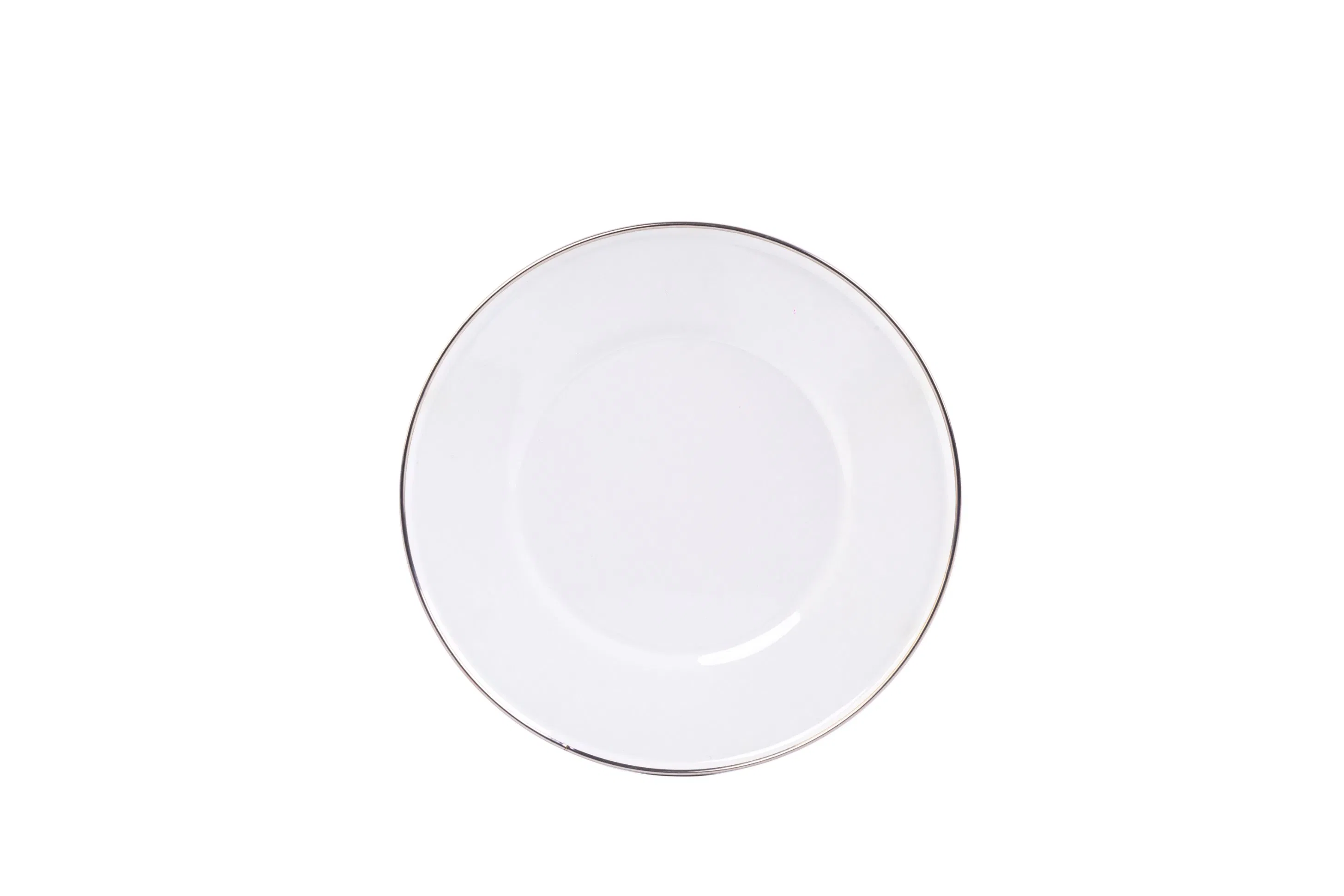 Cutom Logo 20cm 26cm Retro Steel Enamel Tableware Soup Plate Food Plate