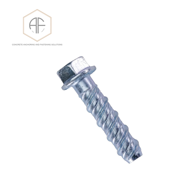 Concrete Screw with Hex Head Masonry M6-M16 Zinc Plated Concrete Anchor Screw for Self Drilling Screw