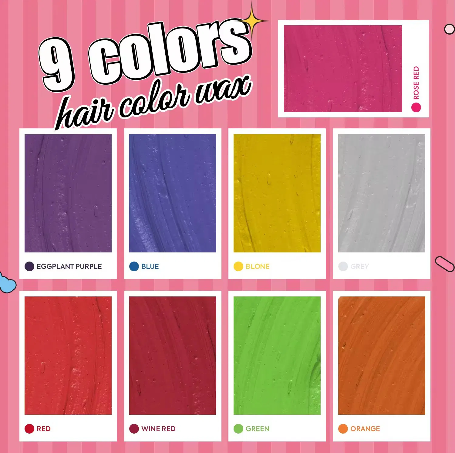 9 Color Temporary Hair Dye Wax
