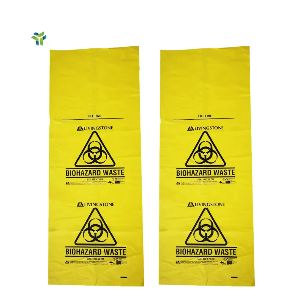 Environmentally Friendly 100% Biodegradable Red Yellow or Red Medical Biohazard Garbage Bag on Roll Biohazard Bags for Safe Waste Handling