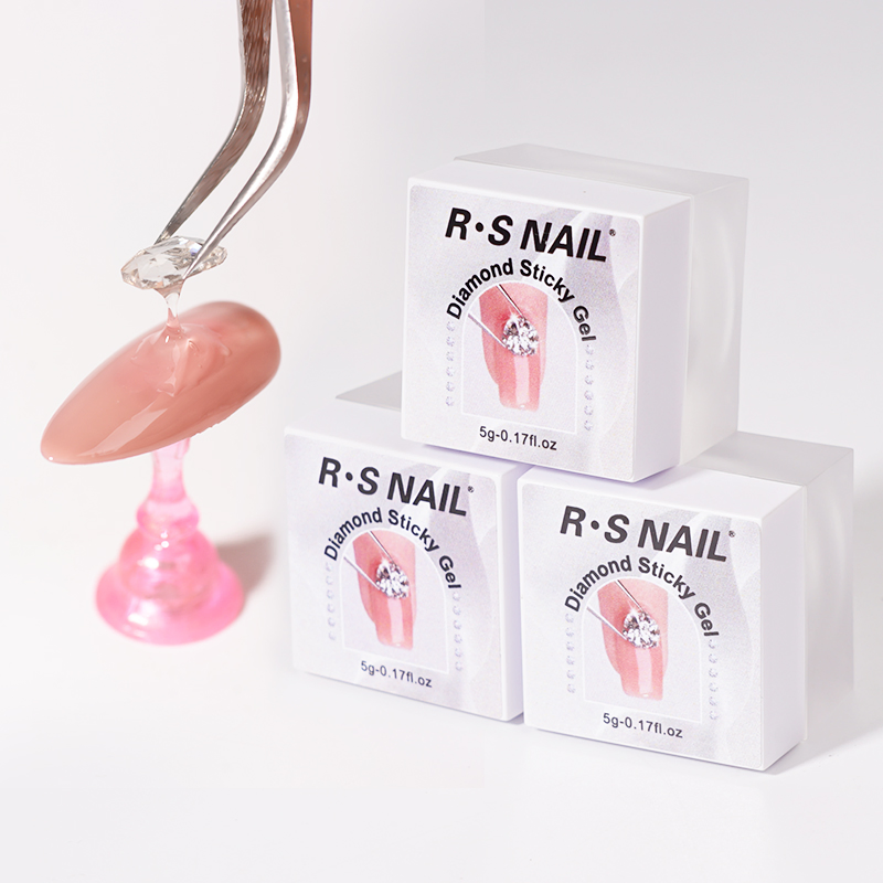 R S Nail Solid Nail Rhinestone Glue Clear High Transparency Resin Long Lasting Diamond Sticky Gel