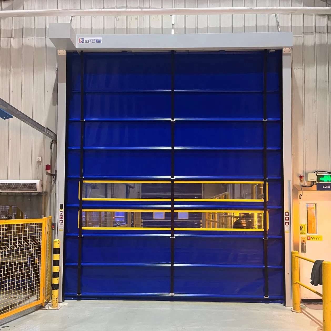 PVC Roller Shutter Stacking Automatic Radar Door High Speed Plastic Door