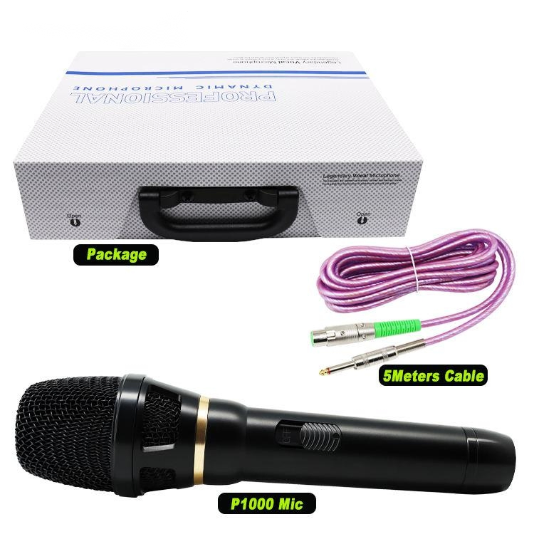 Professional Stage Performance Microphone Handheld Wired Mic Singing Karaoke Family
