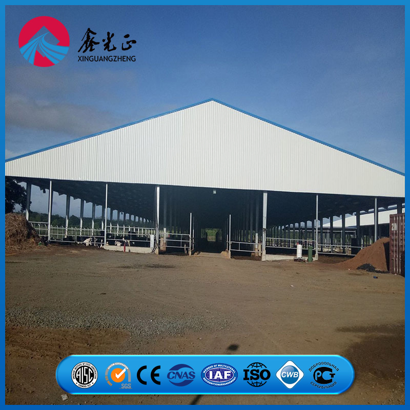 Heavy-Duty Steel Roof Support Grid Chicken Prefab Metal Farming Equipment Steel Structure Sheep/Goat/Pig/Hog/Cattle/Cow/Poultry House/Shed