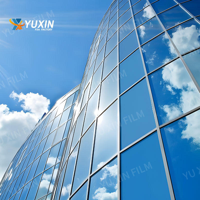 High Privacy Protection Heat Insulation UV Block Silver Decorative Windows Film Commercial Office Building Glass Film