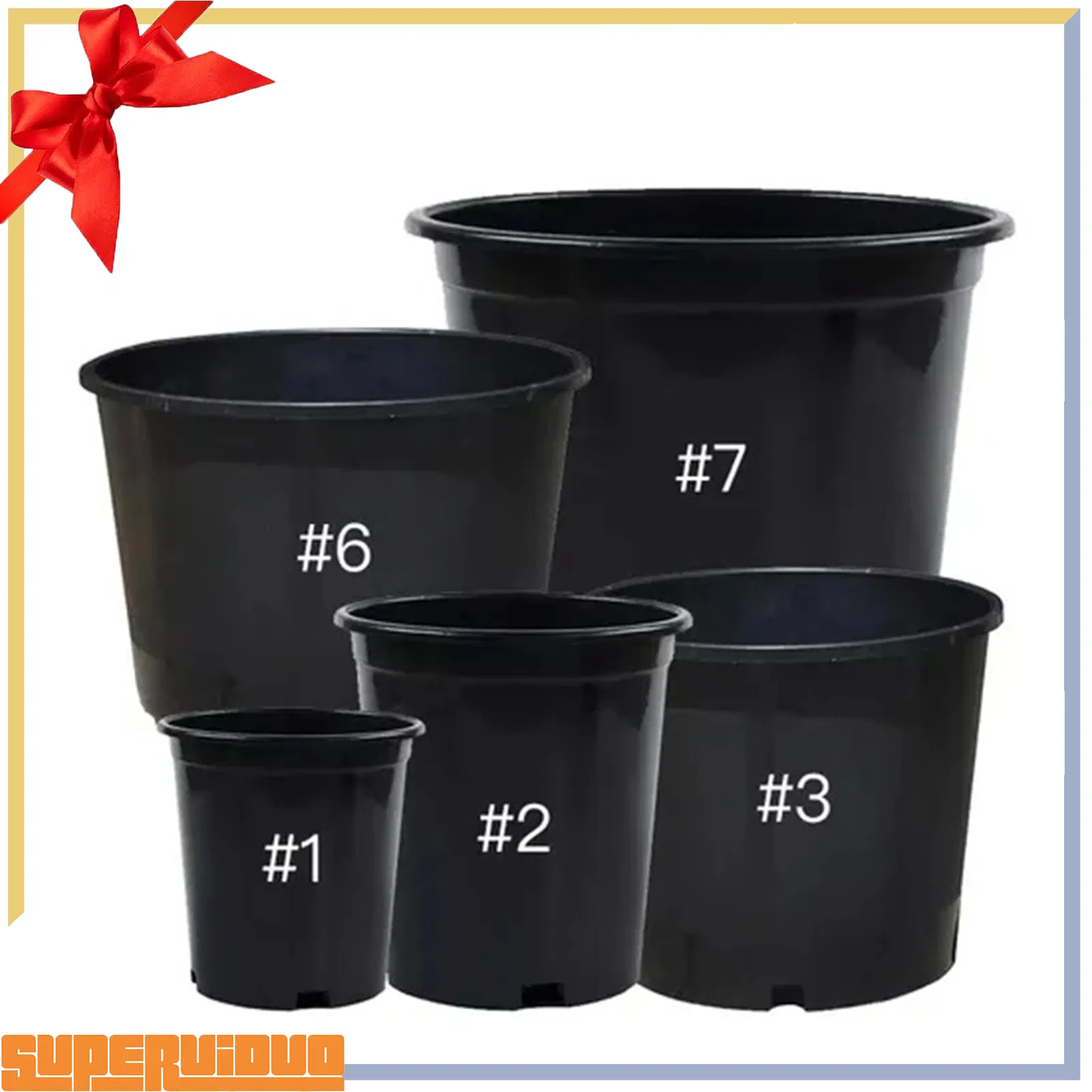 Wholesale Biodegradable Recycled Polypropylene Large Size Greenhouse Nursery Pots