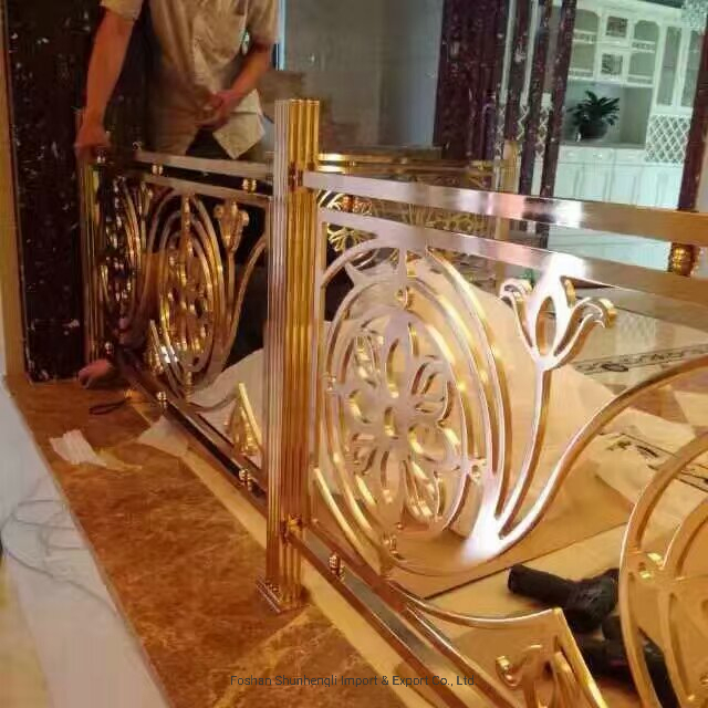 Curved Staircase Stainless Steel Laser Cut Design Railing