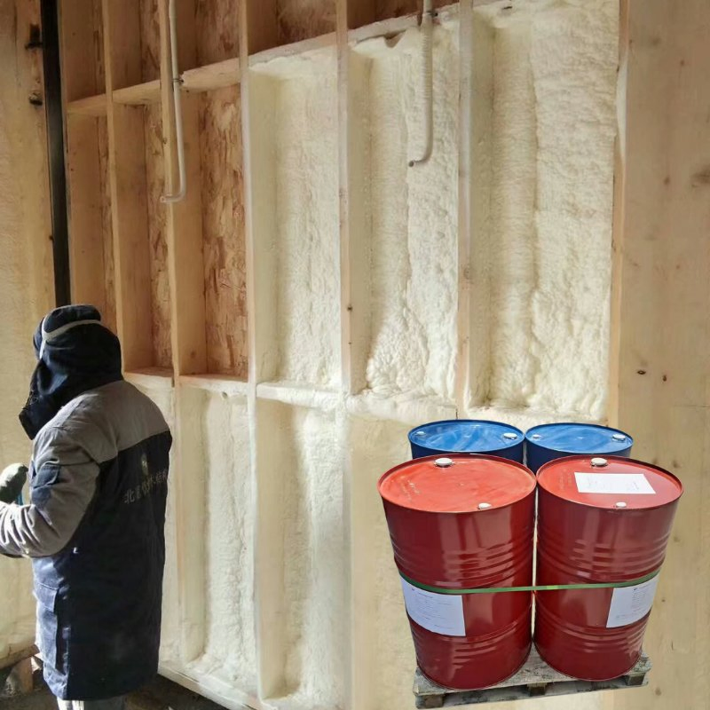 55 Gallon Fireproof Adhesive Thermal Closed Cell PU Machine Spray Foaming Material Polyurethane Chemicals