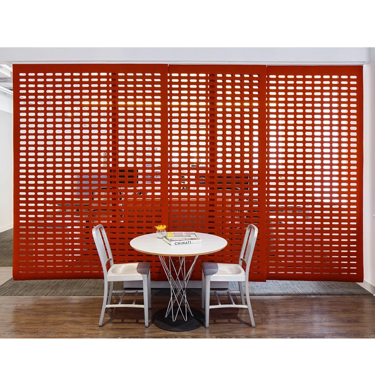 Custom Processing Office Restaurant Bar Entrance Polyester Fiber Acoustic Sound-Absorbing Hollow Screen