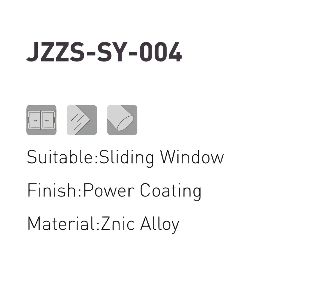 Smaller Zinc or Alu Alloy UPVC Sliding Windows Crescent Locker Half Moon Locker with Right and Left Opening