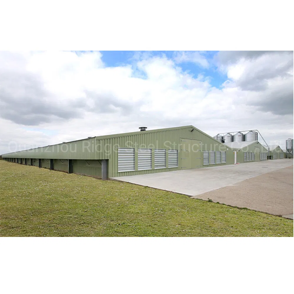 Metal C Purlin Welded Prefabricated Steel Structure Dairy Cow Shed Poultry Farm for Livestock Farming