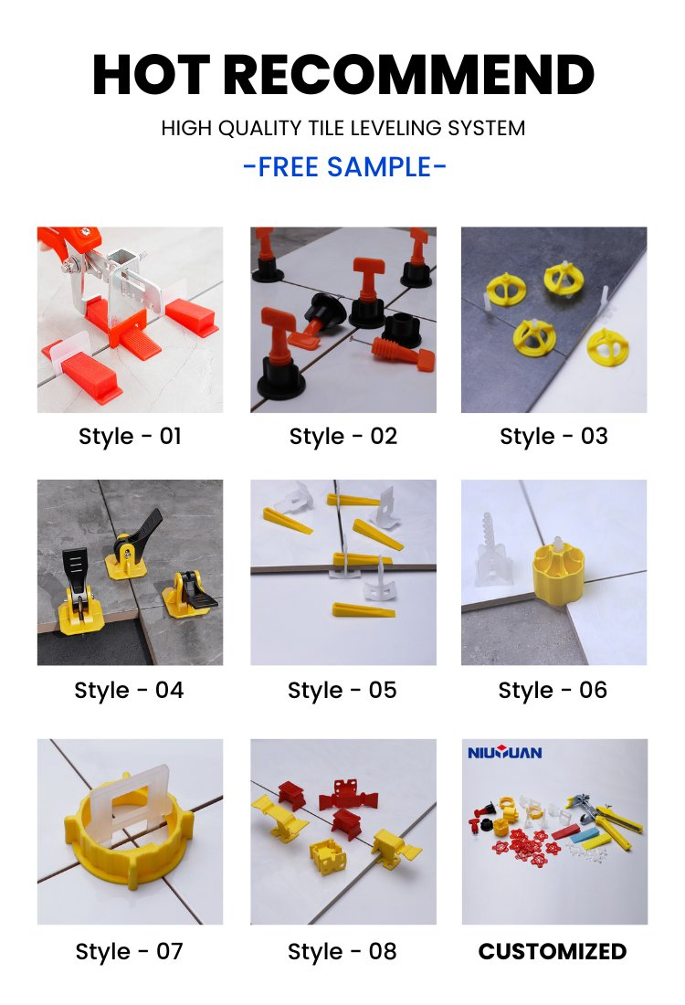 Free Sample Ceramic Leveling System/ Floor Tile Spacer Leveling System Accessories/ Clips& Wedge/ Tile Cross