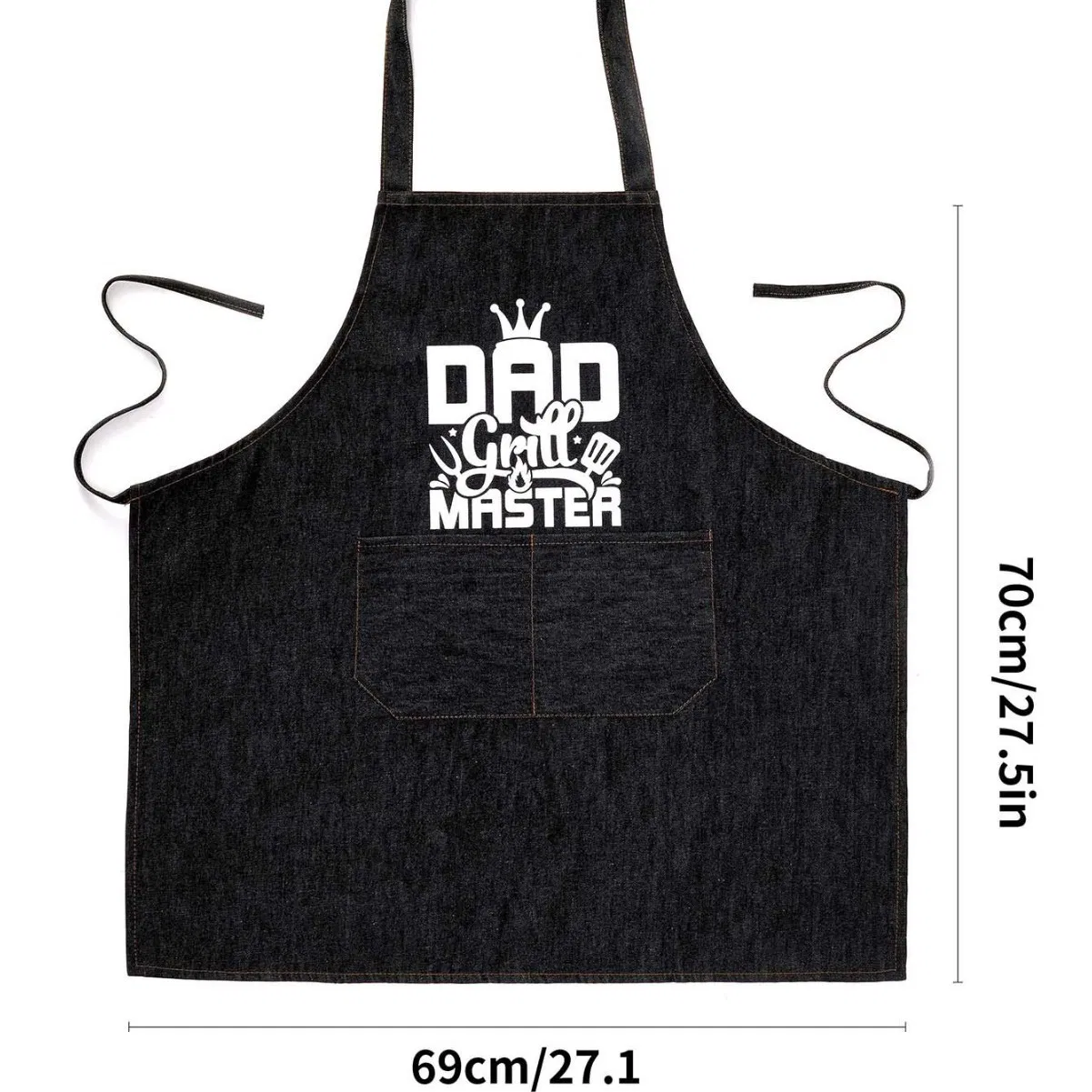 Denim Apron, Restaurant Outdoor Apron, Wear-Resistant and Scratch-Resistant, Thickened Work Apron, Barbecue Apron