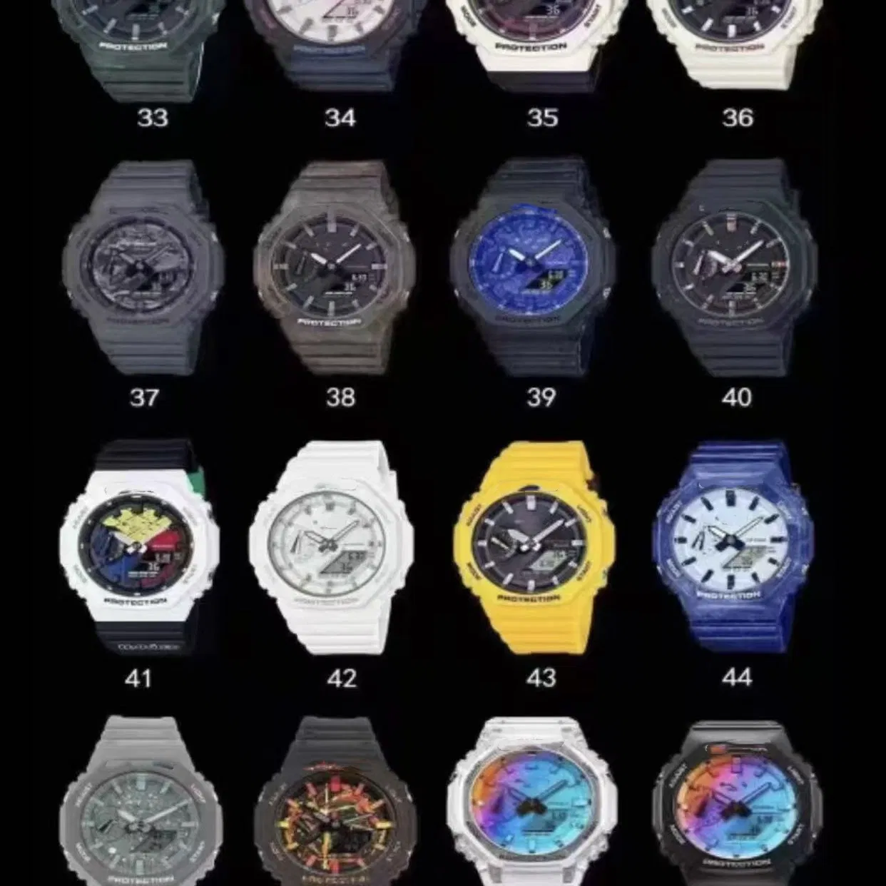 High Quality Custom Wholesale TPU Watch Strap for G-S GM-BS High-Quality Quartz Watch for Both Men and Women, Waterproof Sports Wristwatch