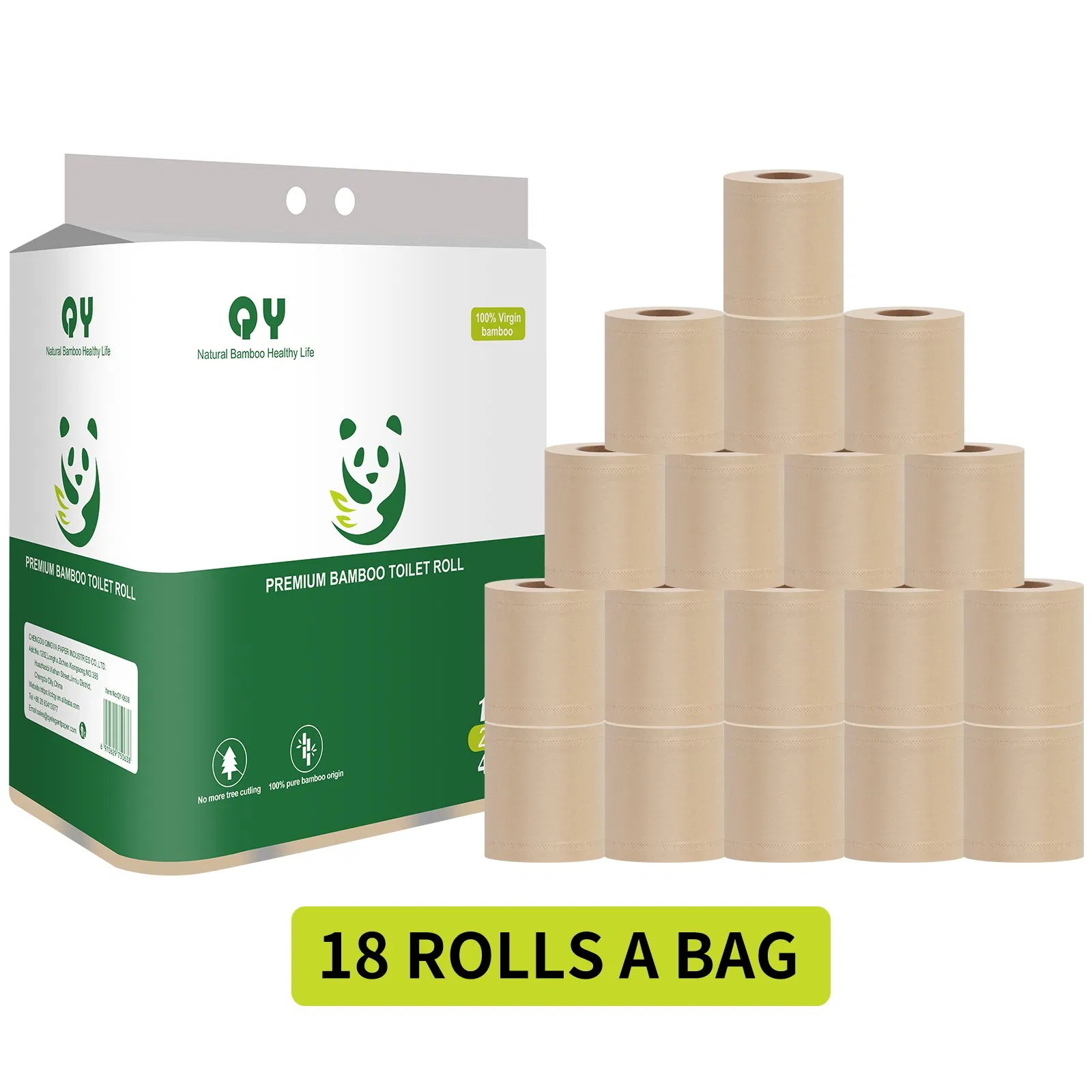 Wholesale Unbleached /Bleached Virgin Bamboo Pulp Instant Toilet Paper Roll Customize Packaging Top Best Custom Rolling Kitchen Jumbo 24 Roll Pack China Price