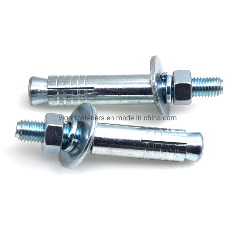 Galvanized Chemical Anchor Bolt Expansion Mechanical Bolt Double Sleeve Cone Bolt Sleeve Anchor for Building Construction