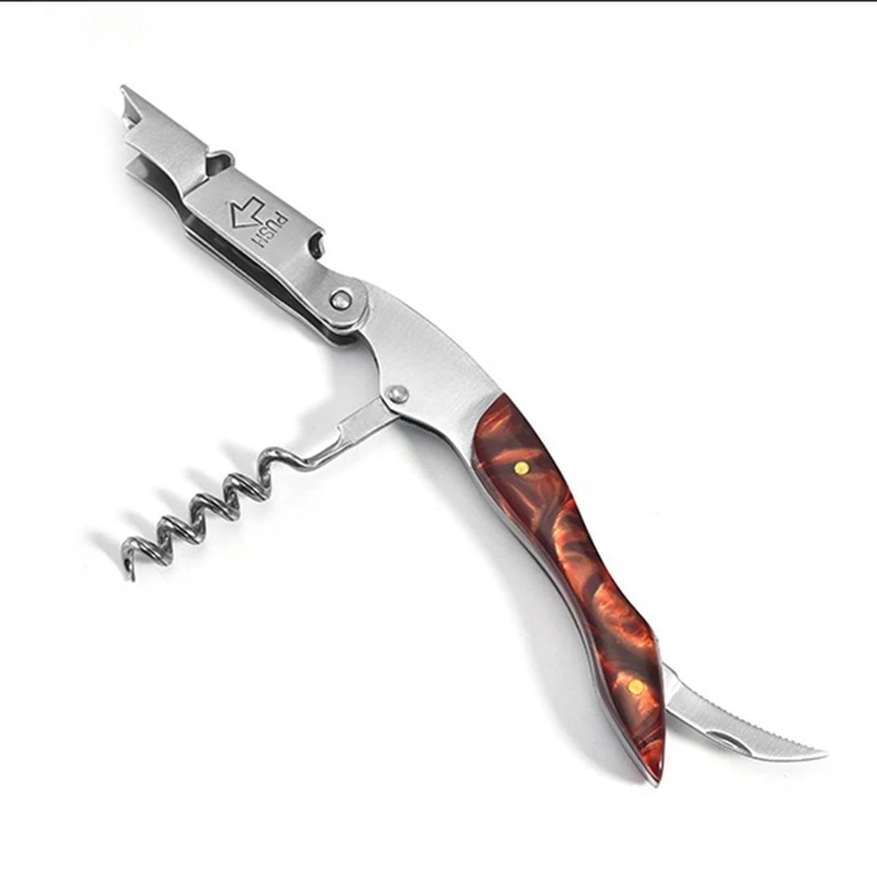 Custom Double Lever Premium Resin Steel 2 Step Hinged Wine Opener