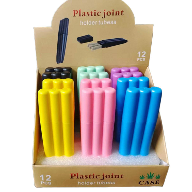 Colorful Three Tree Case Triple Joint Blunt Holder Tube