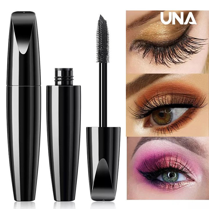 4D Custom Logo Mascara with Waterproof Long-Lasting Curling Lengthening Volumizing Liquid Formula Makeup for Long Lashed Eyes