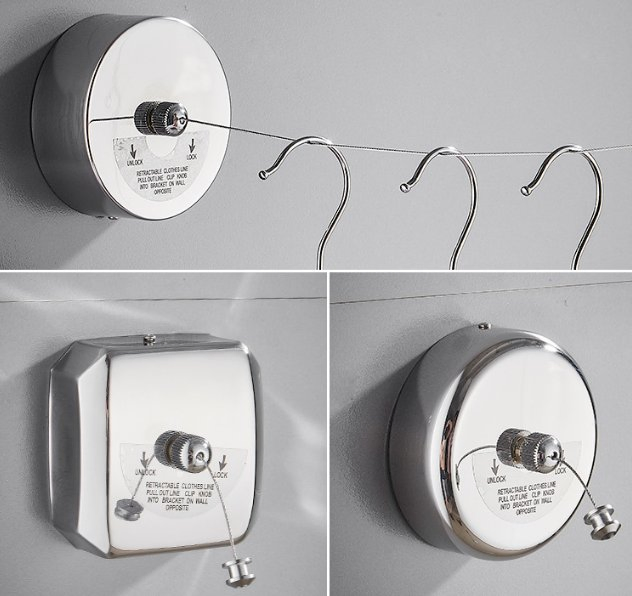 Stainless Steel Square Clothesline for Hotel Bathroom