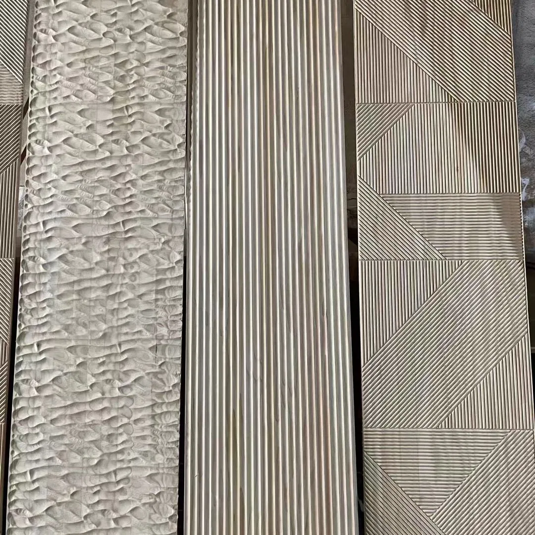 Fluted Cladding Corner Solid Wall Interior Decorating Luxury High Gloss Sculpted Wood Panel