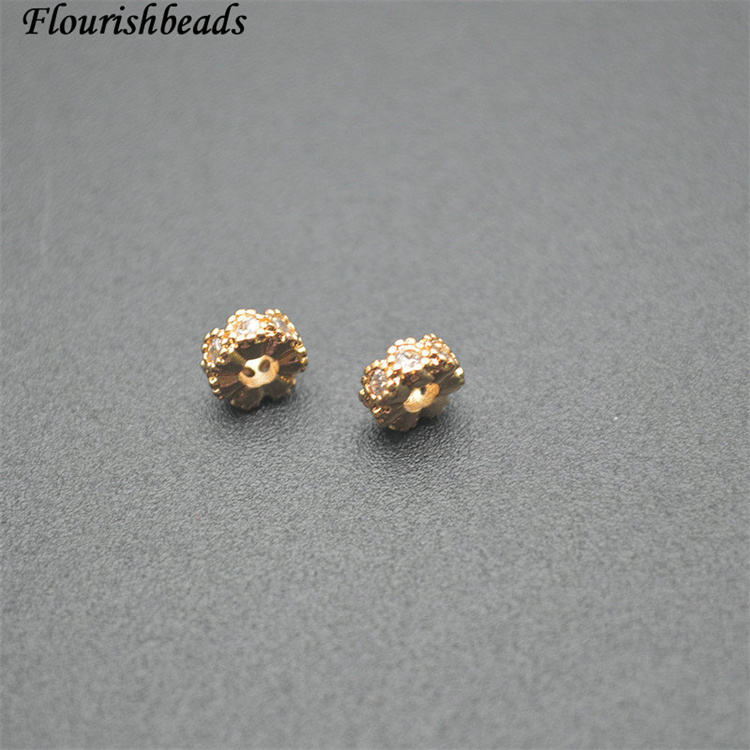 Wholesale New Style 18K Gold Plated Round Slice Spacer Beads DIY Jewelry