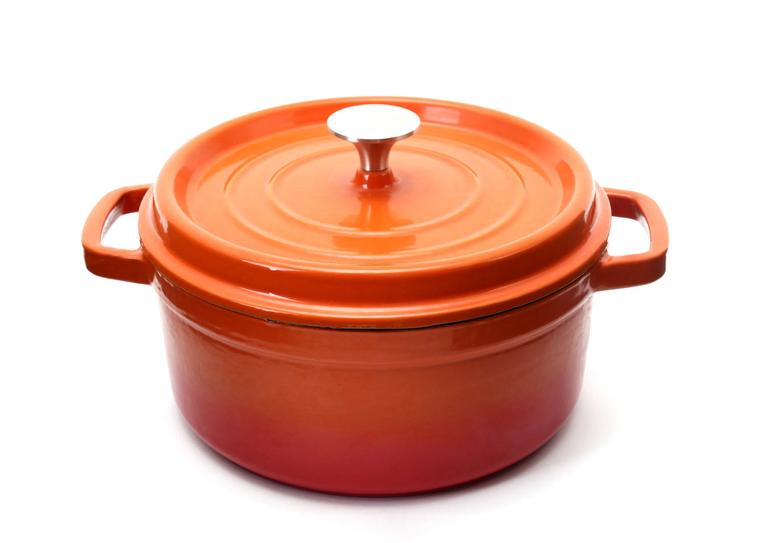 Чугунная эмалированная кастрюля-голландка