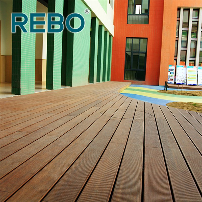 Green Bamboo Parquet Home Carbonized Flooring 140mm Width