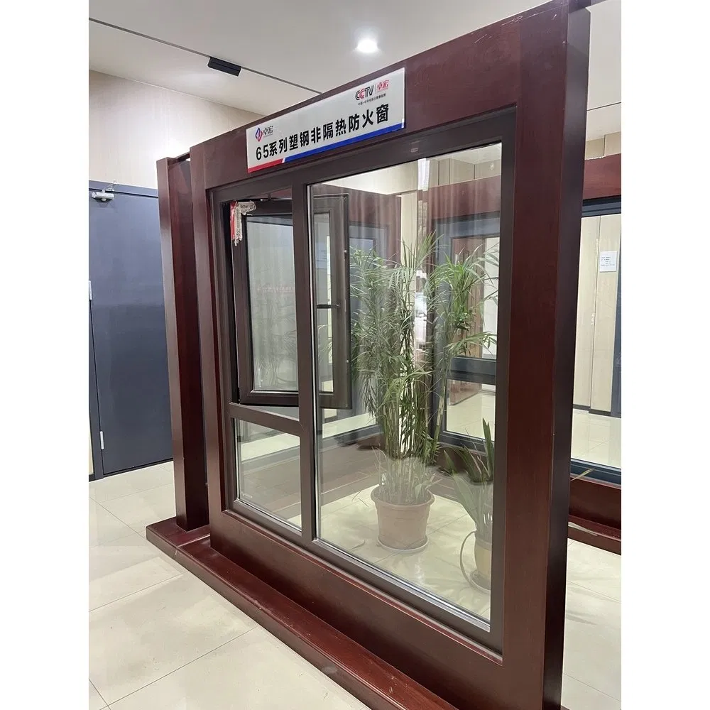 Double Glass Steel Smoke Seal Fire Rated Windows for Power Plants