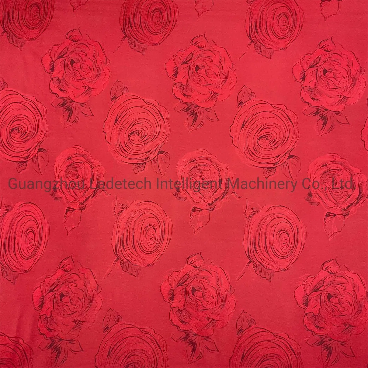 High Quality Red Color 60-80 Grams Mattress Printed Polyester Tricot / Pongee Fabric