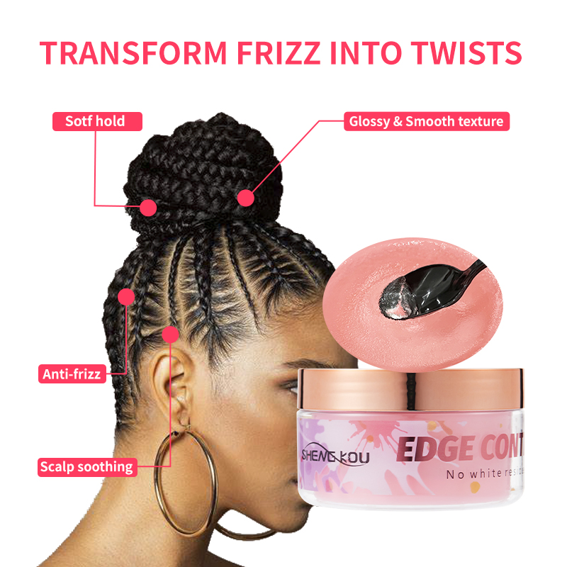 Private Label Hair Wax Edge Control Shine N Jam Light Hold and Braid Gel Loc N Twist Gel