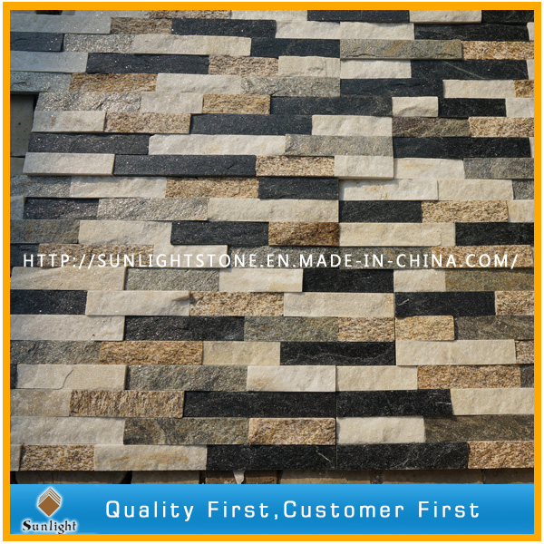 Natural Yellow/Rusty/White/Black Roofing Stone Veneer Wall Panel Quartzite Slate