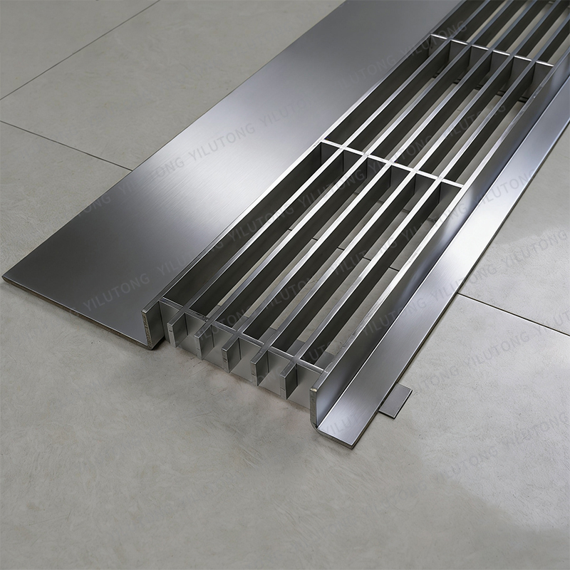 Long-Lasting Stainless Steel Linear Drain Channel Cover for Floor Applications