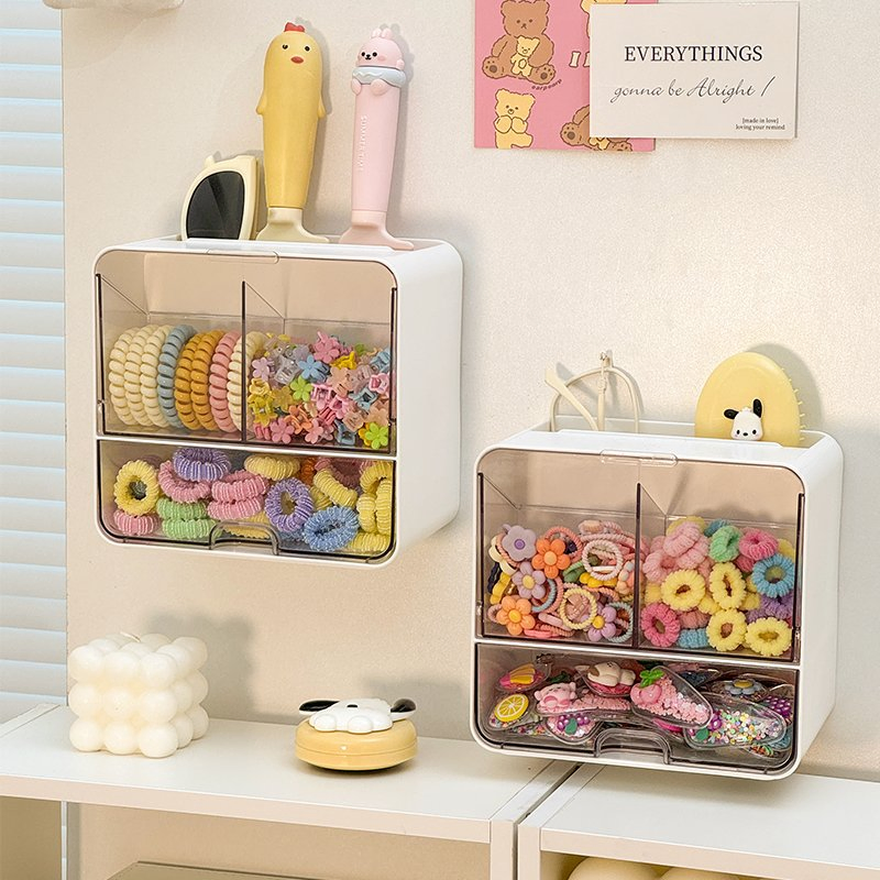 Layered Transparent Organizer Box, Foldable Storage Basket for Autumn and Winter